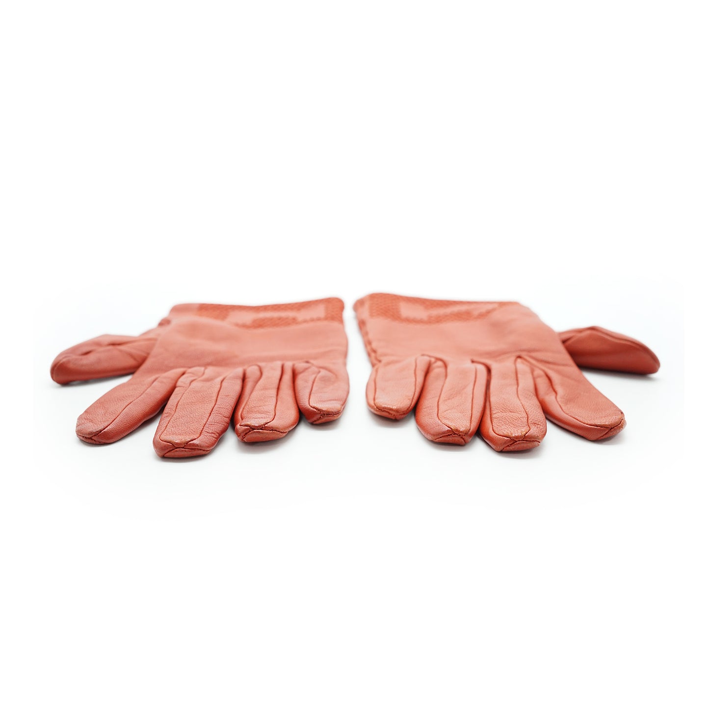 H Logo Leather Gloves 6 1/2