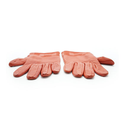 H Logo Leather Gloves 6 1/2