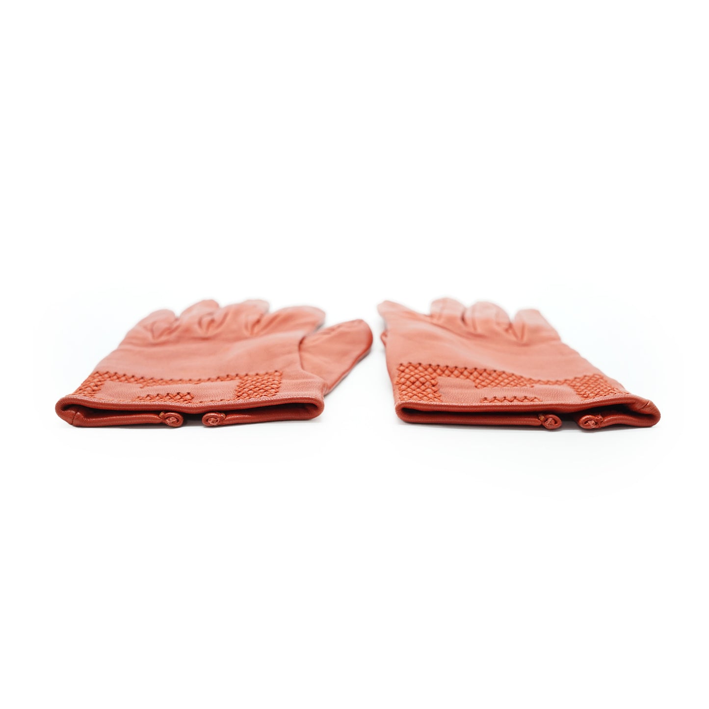 H Logo Leather Gloves 6 1/2