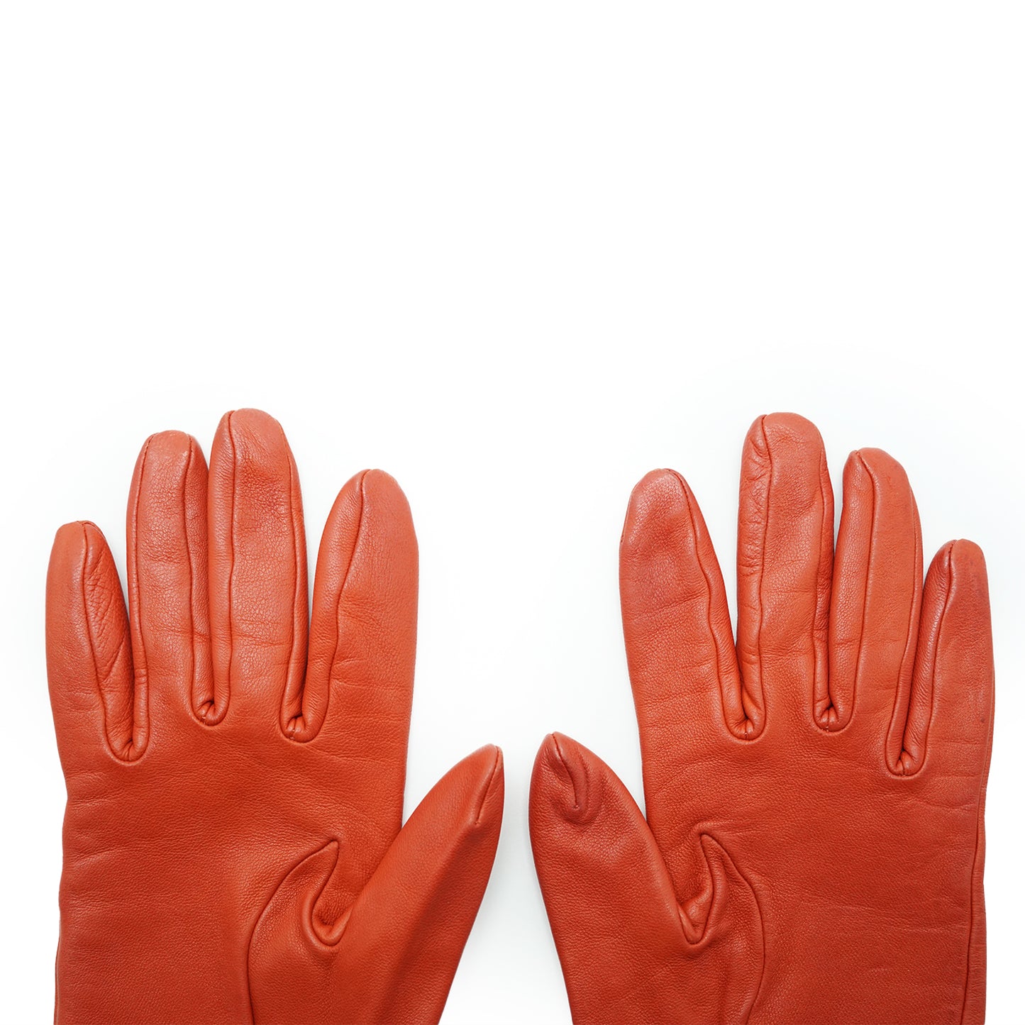 H Logo Leather Gloves 6 1/2
