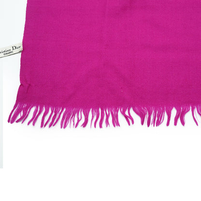 Christian Dior Echarpes Two-tone Fringed Wool Scarf