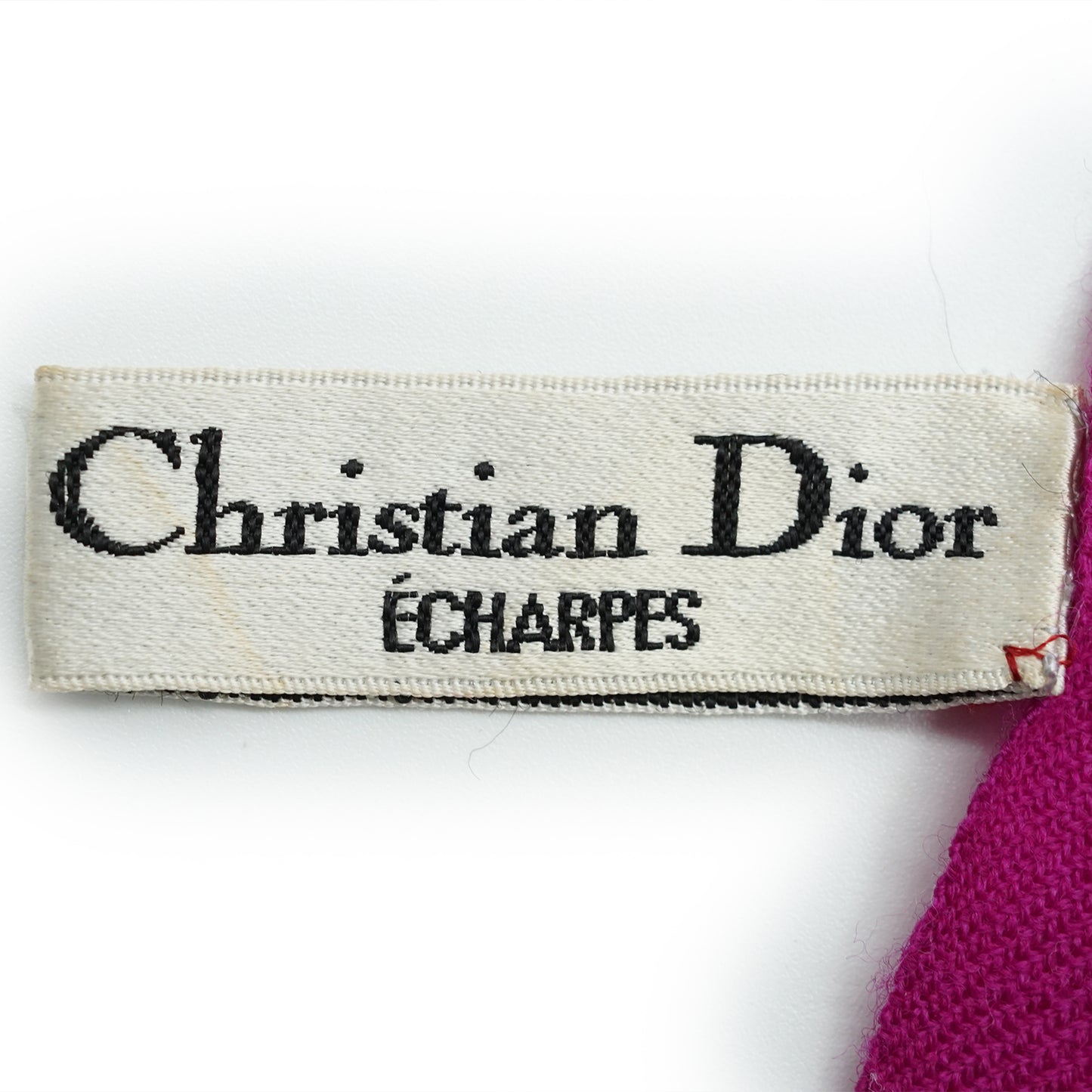 Christian Dior Echarpes Two-tone Fringed Wool Scarf
