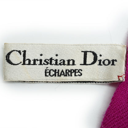Christian Dior Echarpes Two-tone Fringed Wool Scarf