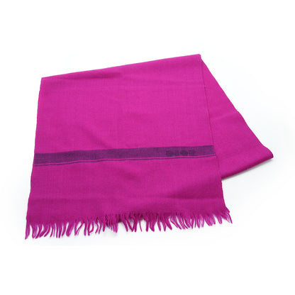 Christian Dior Echarpes Two-tone Fringed Wool Scarf
