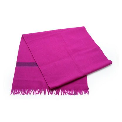 Christian Dior Echarpes Two-tone Fringed Wool Scarf