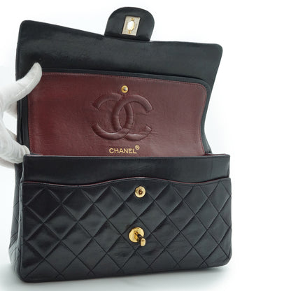 Double Flap Matelasse 25 Lambskin Chain Shoulder Bag