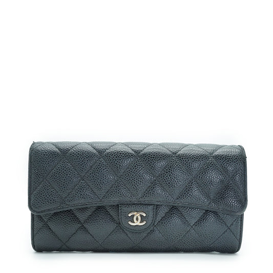 Caviar Matelasse Timeless Long Wallet