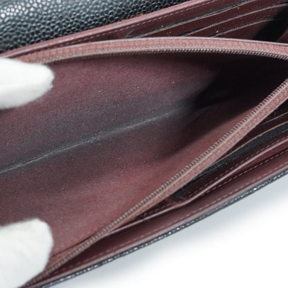 Caviar Matelasse Timeless Long Wallet