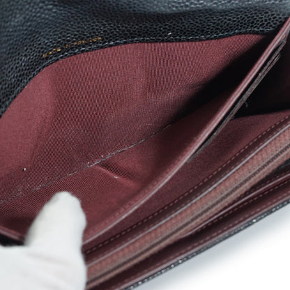 Caviar Matelasse Timeless Long Wallet