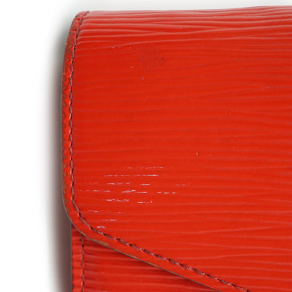 Epi Portefeuille Sarah Coquelicot Red Long Wallet