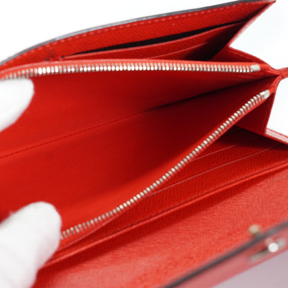 Epi Portefeuille Sarah Coquelicot Red Long Wallet