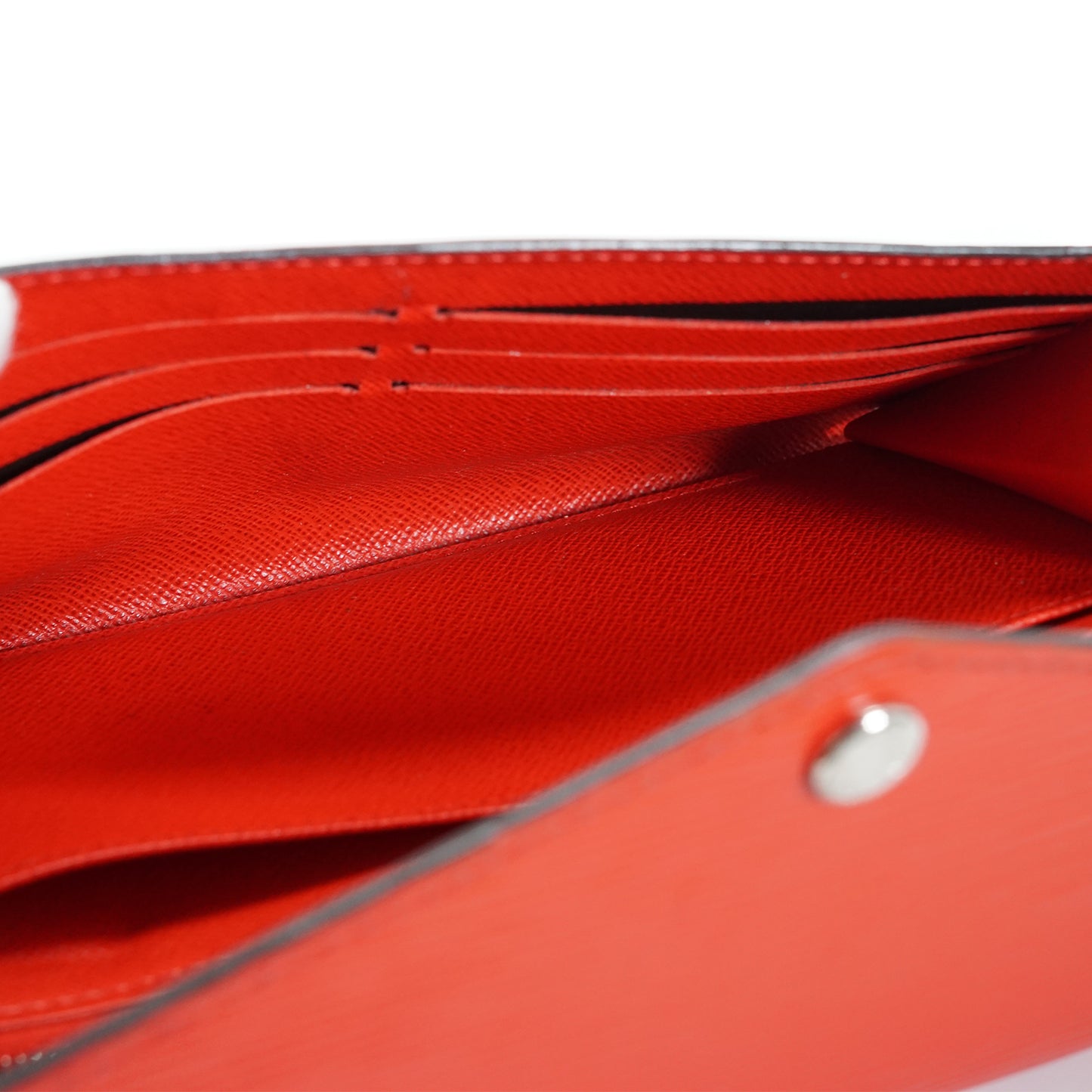 Epi Portefeuille Sarah Coquelicot Red Long Wallet