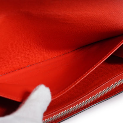 Epi Portefeuille Sarah Coquelicot Red Long Wallet