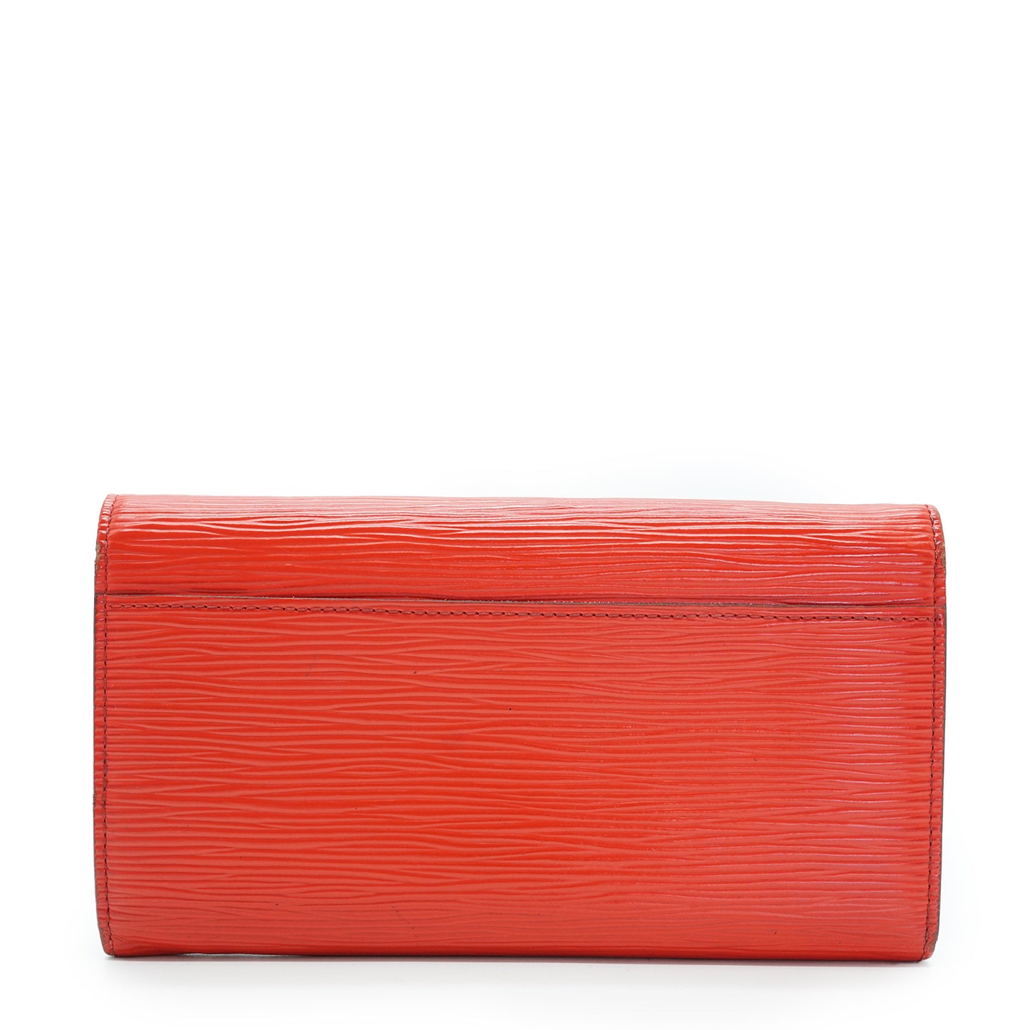 Epi Portefeuille Sarah Coquelicot Red Long Wallet