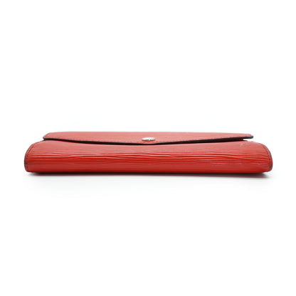 Epi Portefeuille Sarah Coquelicot Red Long Wallet