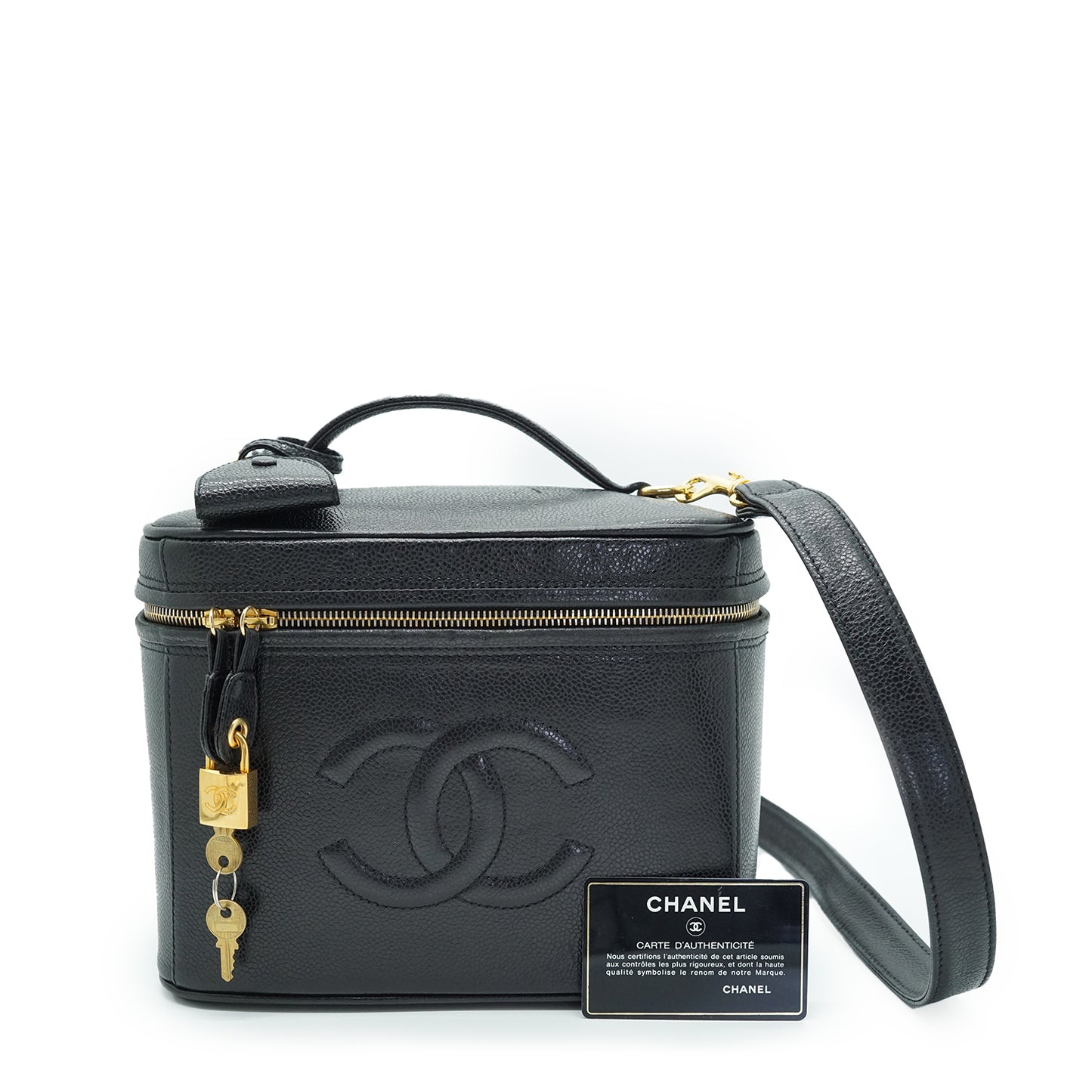 CC Caviar 2way Vanity Bag