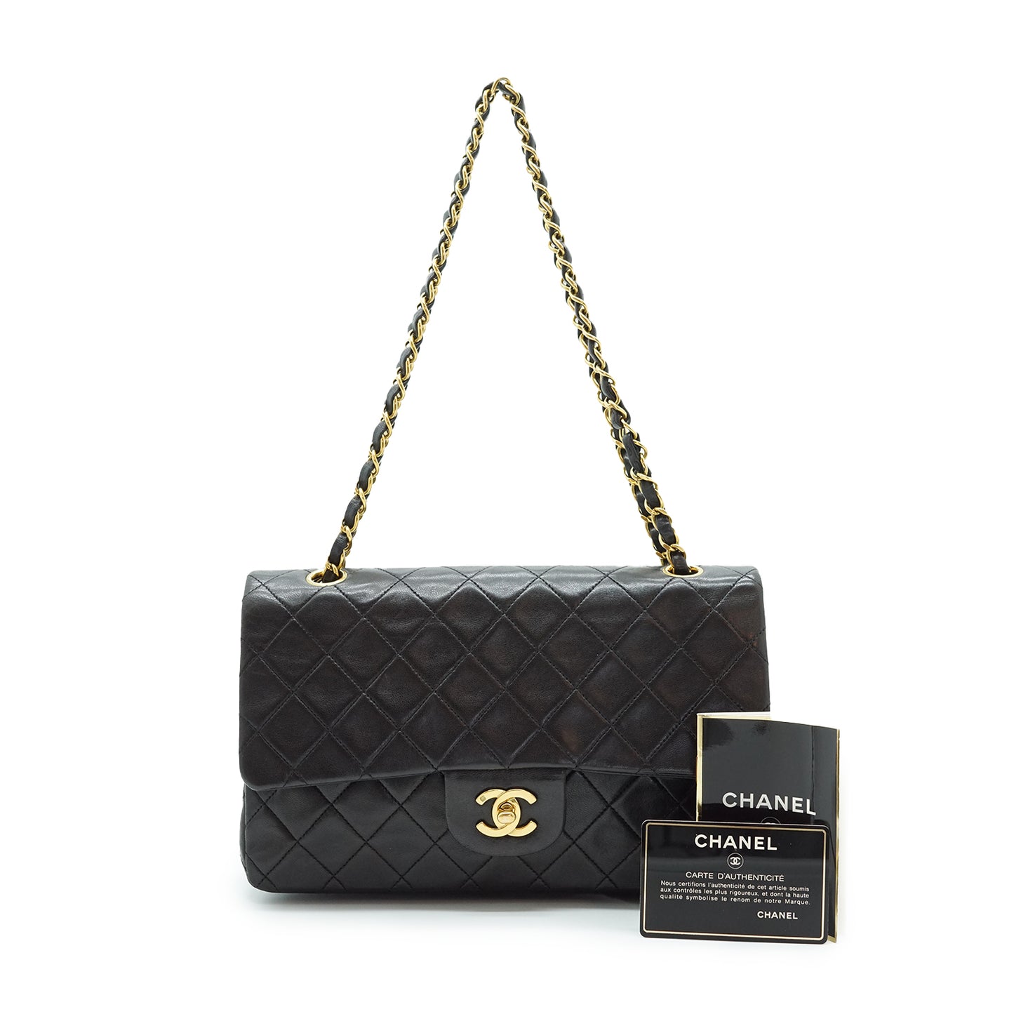 Double Flap Matelasse 25 Lambskin Chain Shoulder Bag