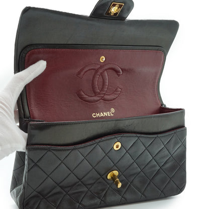 Double Flap Matelasse 25 Lambskin Chain Shoulder Bag