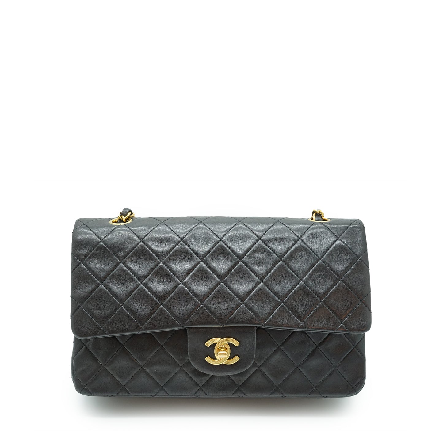 Double Flap Matelasse 25 Lambskin Chain Shoulder Bag