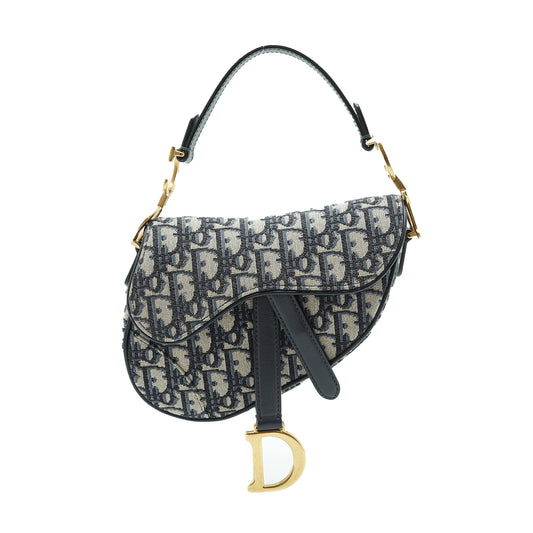 Oblique Jacquard Mini Saddle Bag