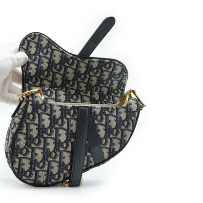 Oblique Jacquard Mini Saddle Bag