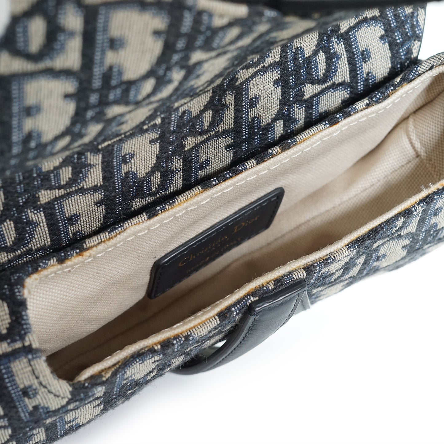 Oblique Jacquard Mini Saddle Bag