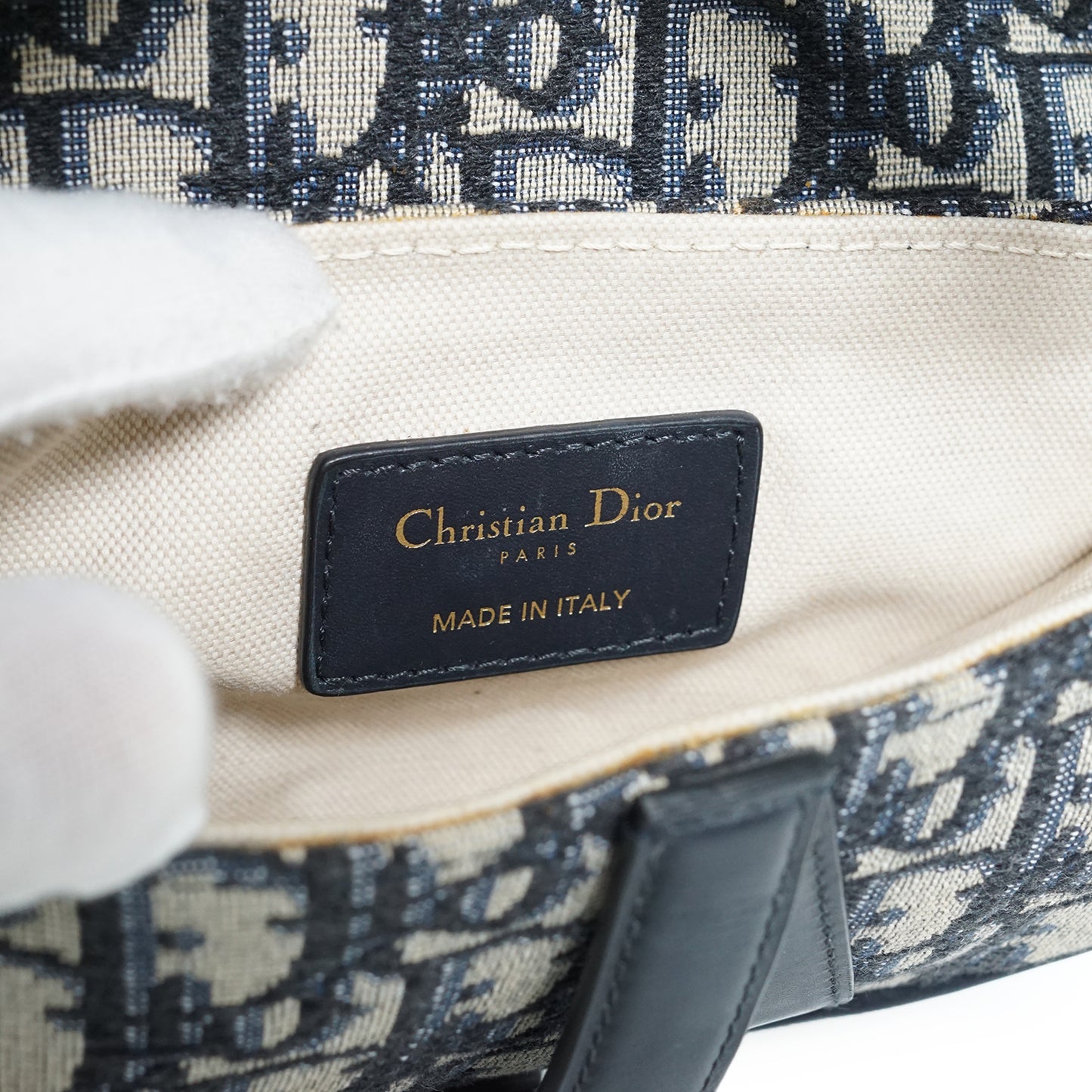 Oblique Jacquard Mini Saddle Bag