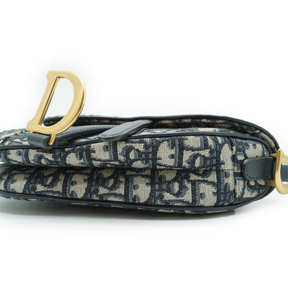 Oblique Jacquard Mini Saddle Bag