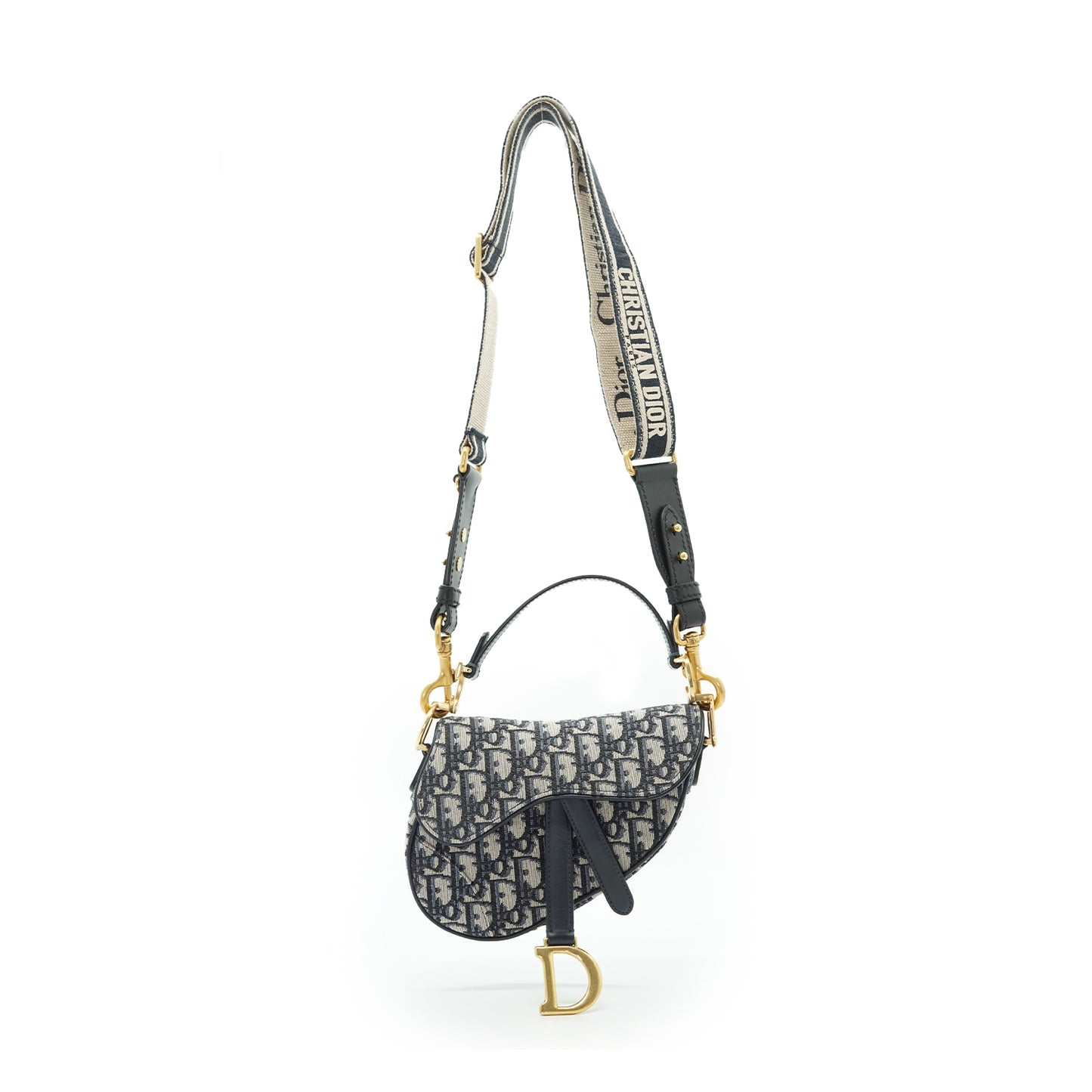 Oblique Jacquard Mini Saddle Bag