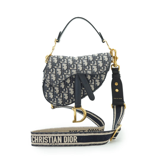 Oblique Jacquard Mini Saddle Bag