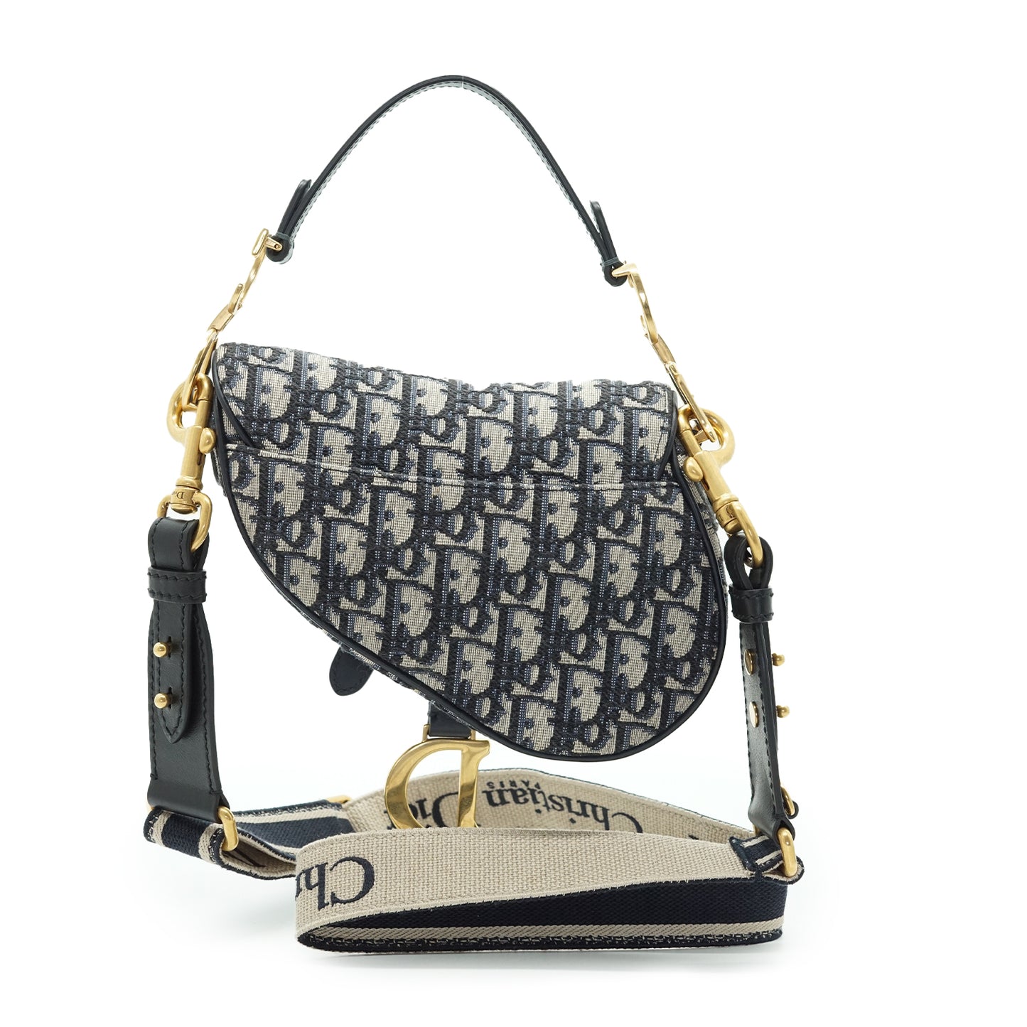 Oblique Jacquard Mini Saddle Bag