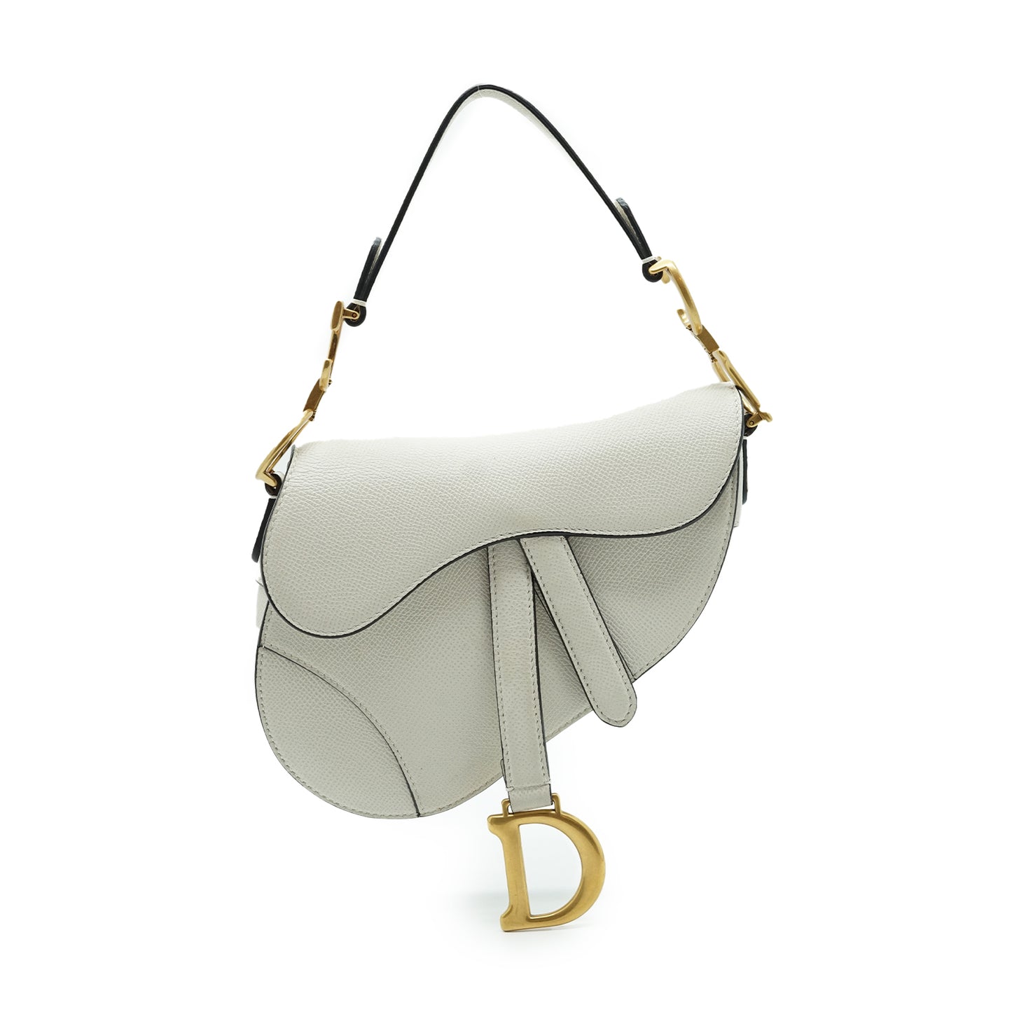 Grained Calfskin Mini Saddle Bag