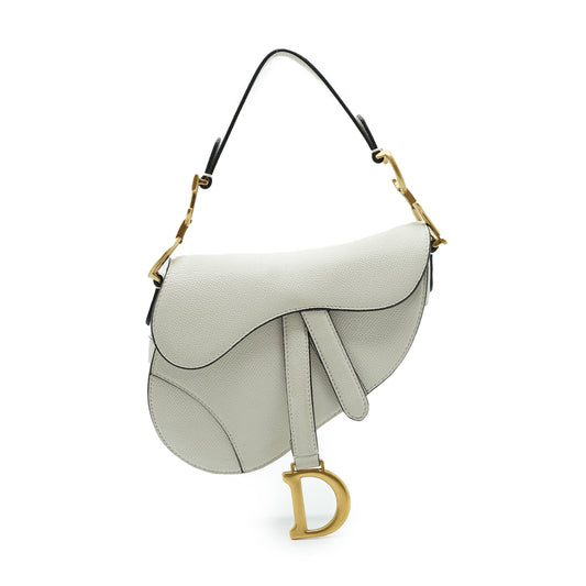 Grained Calfskin Mini Saddle Bag