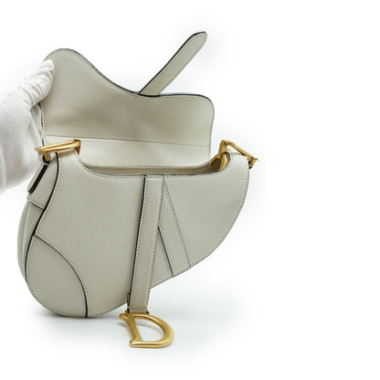 Grained Calfskin Mini Saddle Bag
