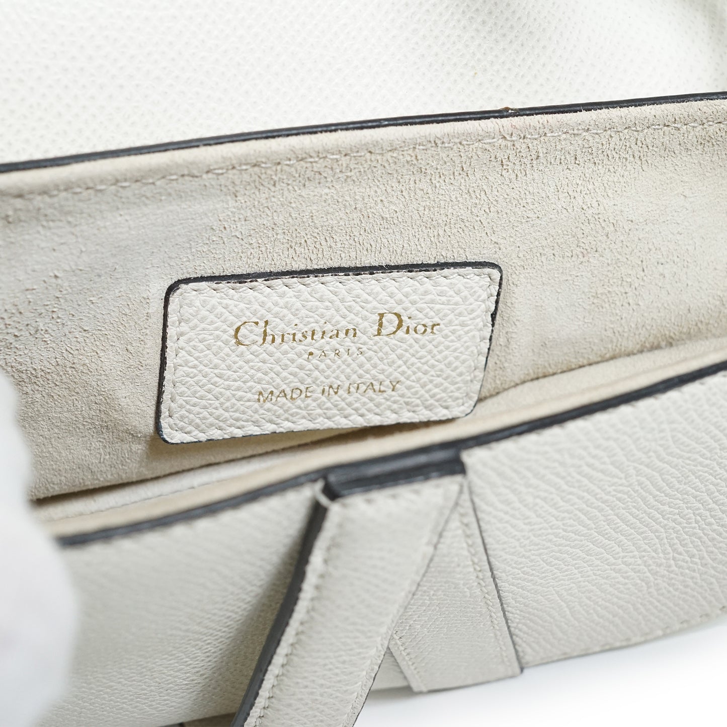 Grained Calfskin Mini Saddle Bag