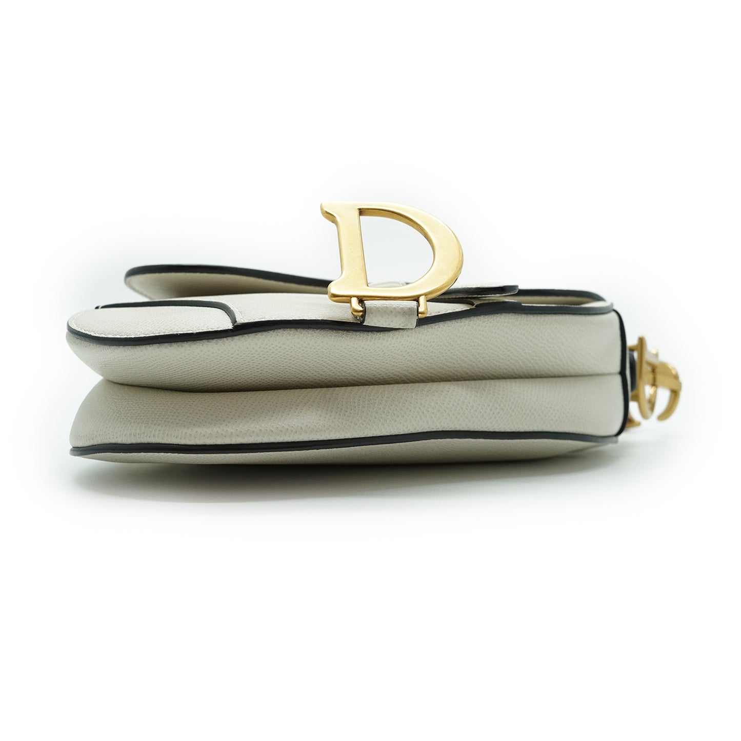 Grained Calfskin Mini Saddle Bag