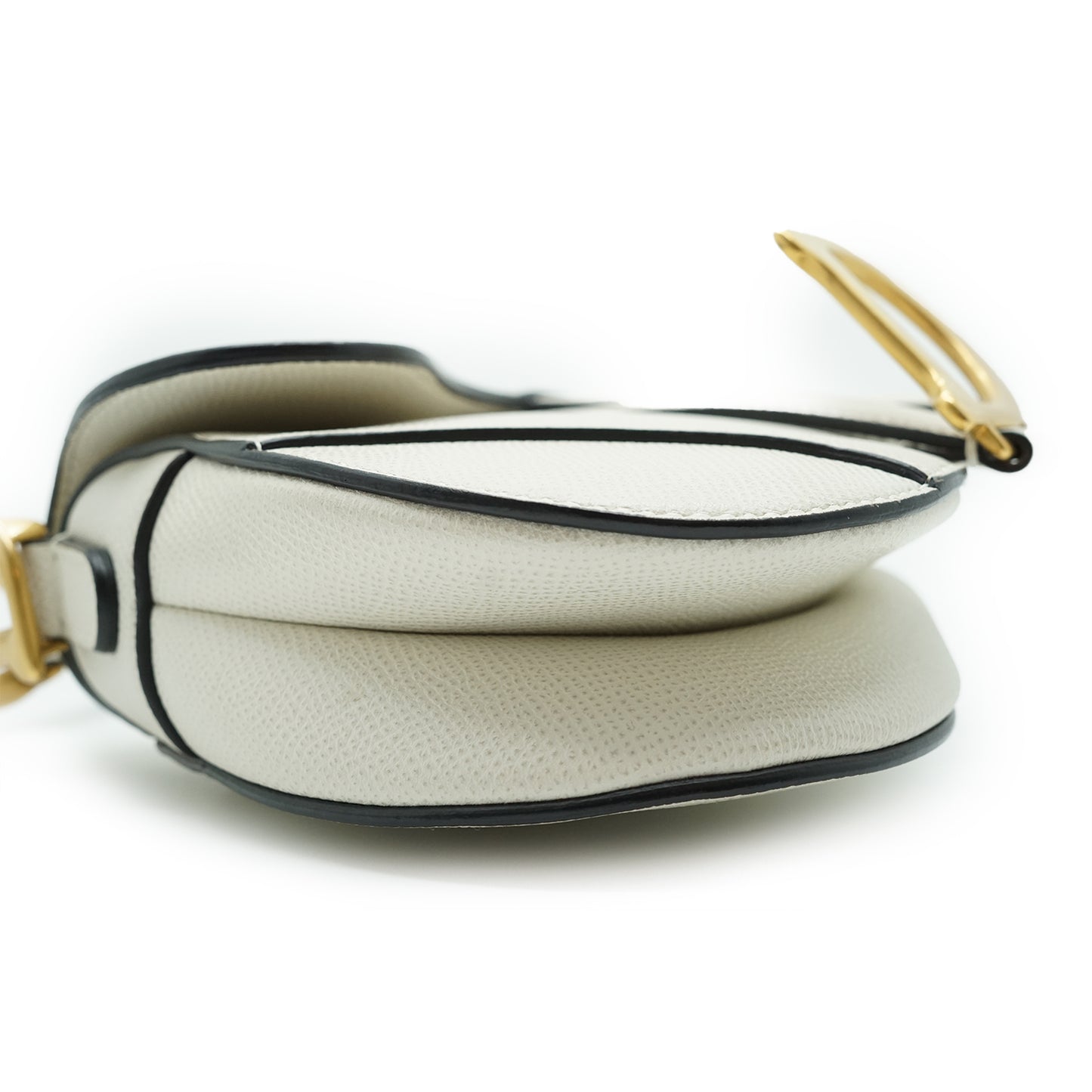 Grained Calfskin Mini Saddle Bag