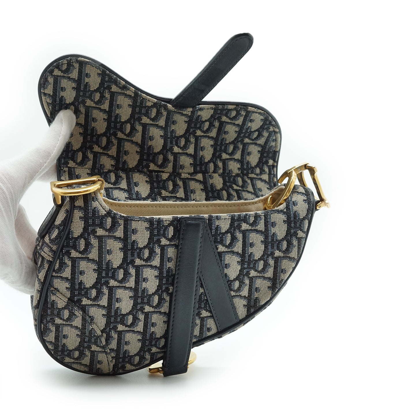 Oblique Jacquard Mini Saddle Bag Bandouliere