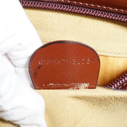 Vintage Bamboo Patent Leather Briefcase