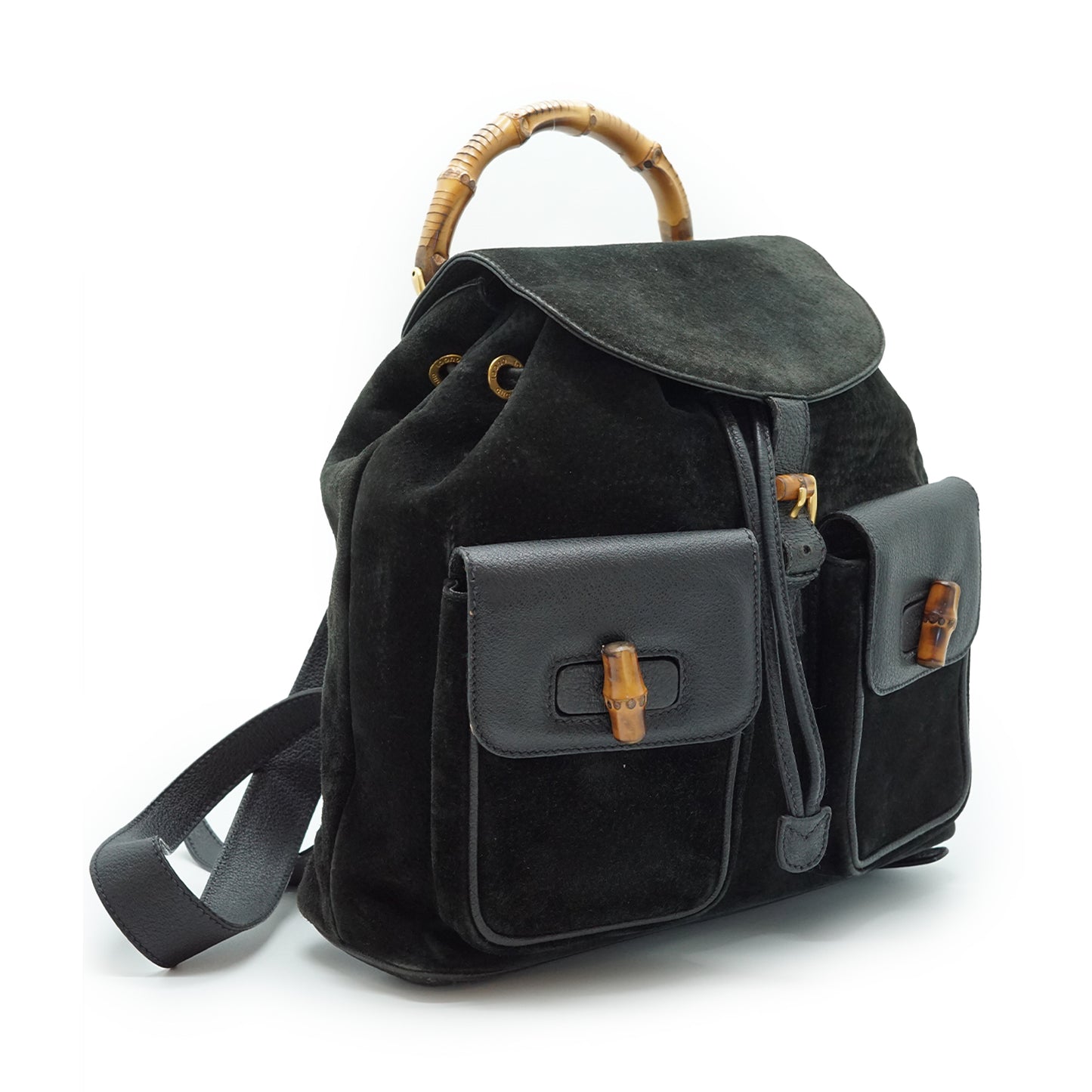 Vintage Bamboo Suede Backpack GM