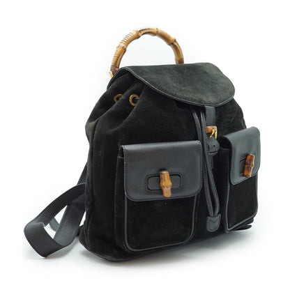 Vintage Bamboo Suede Backpack GM