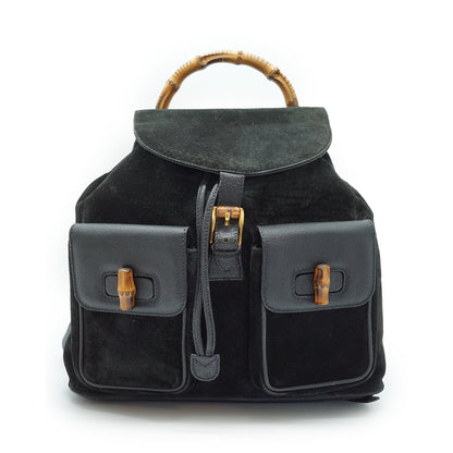 Vintage Bamboo Suede Backpack GM