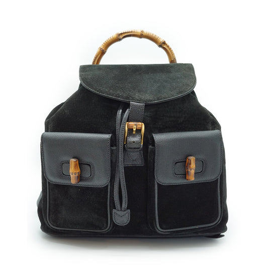 Vintage Bamboo Suede Backpack GM