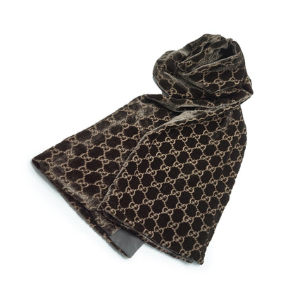 Vintage GG Silk Velvet Scarf