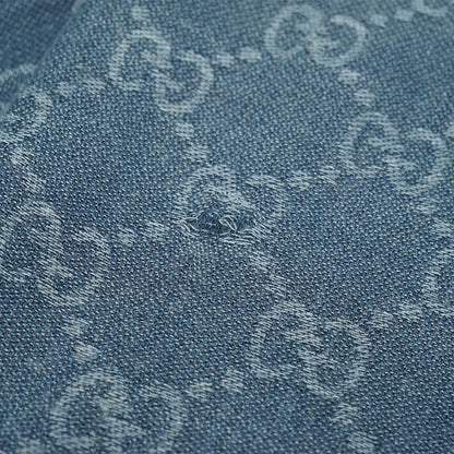 GG Silk Cotton Fringed Stole