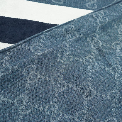 GG Silk Cotton Fringed Stole