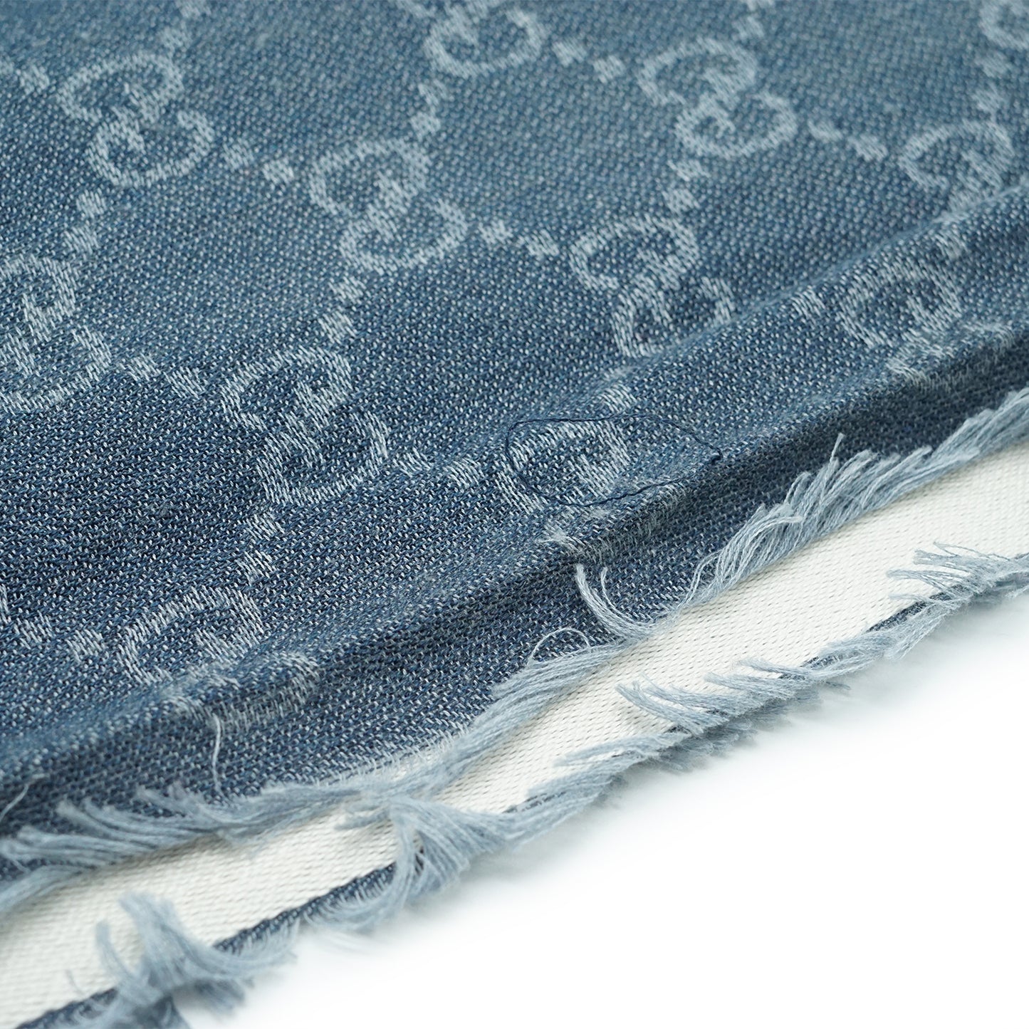 GG Silk Cotton Fringed Stole