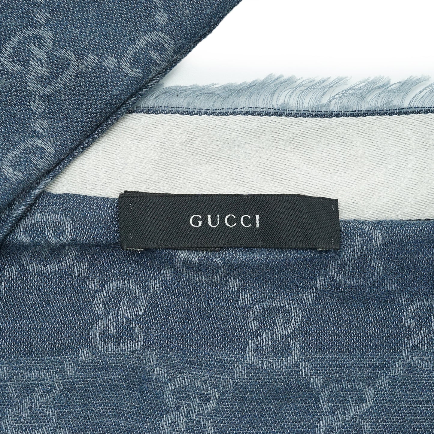 GG Silk Cotton Fringed Stole