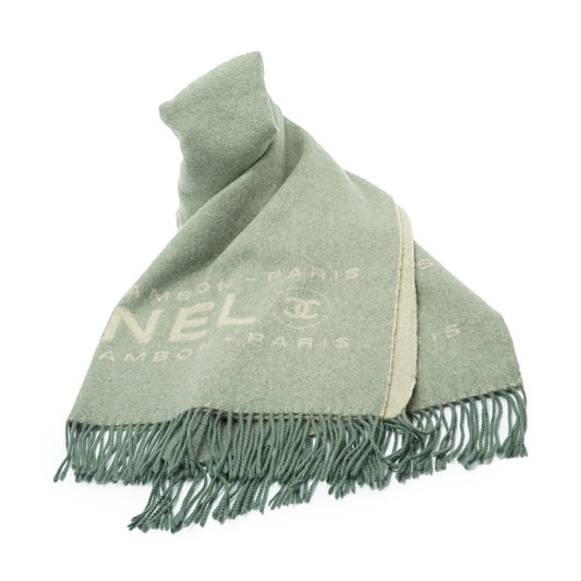 Vintage CC 31 Rue Cambon Paris Bicolor Large Cashmere Stole