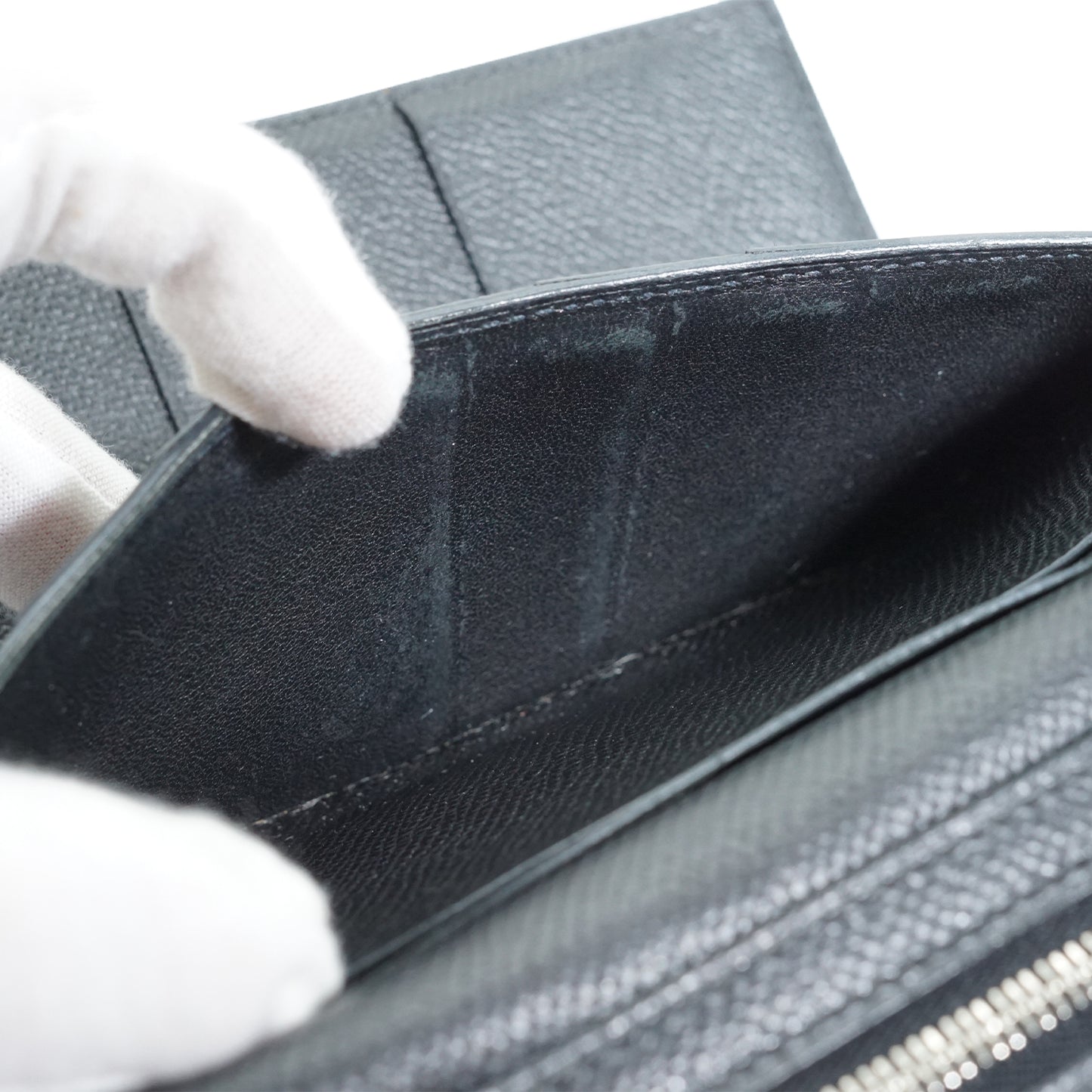 Bearn 2 Plis Epsom Palladium Bifold Long Wallet